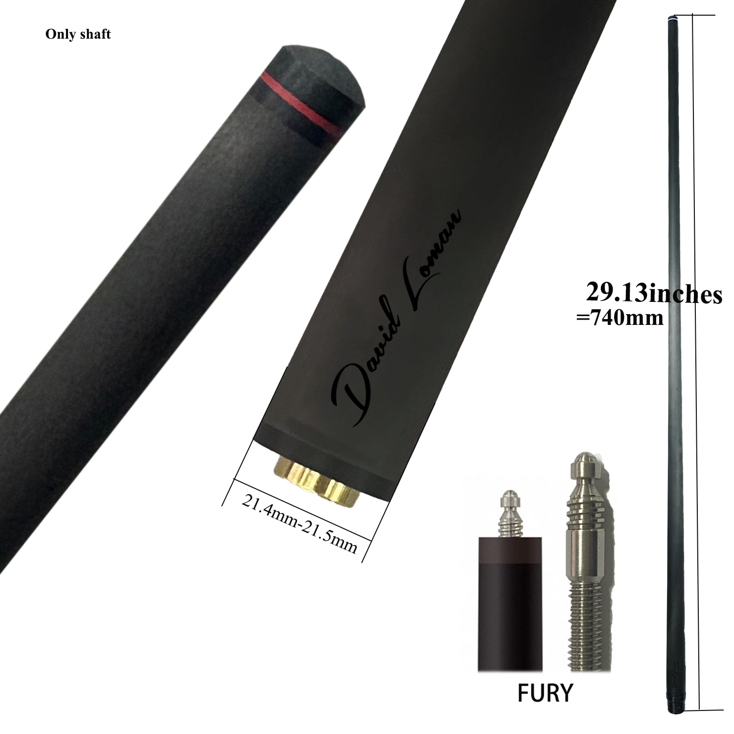 13MM Punch/Break Carbon Fiber Cue Shaft 13mm 29.13inches specifically Designed for Powerful Hitting During Kickoff