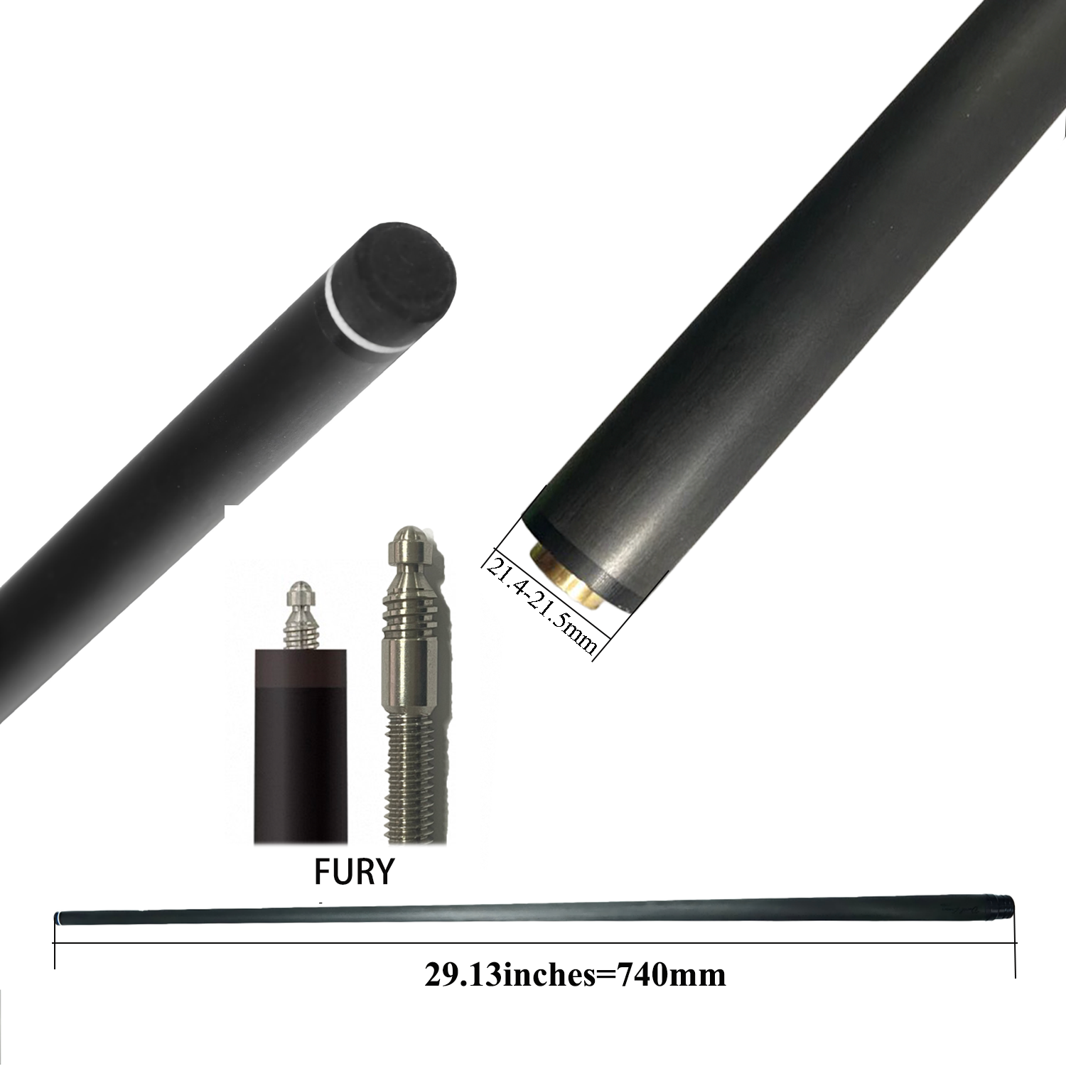 NO LOGO Cue Shaft Carbon Fiber pro taper Pool Cue Stick Billiards 10.5mm/11.5mm/12.5mm/13mm Play/Hit Carbon Fiber Pool Cue Shaft