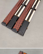 1/2 Billiards Cue Box High Quality Exquisite Craftsmanship Coffee Plaid Style