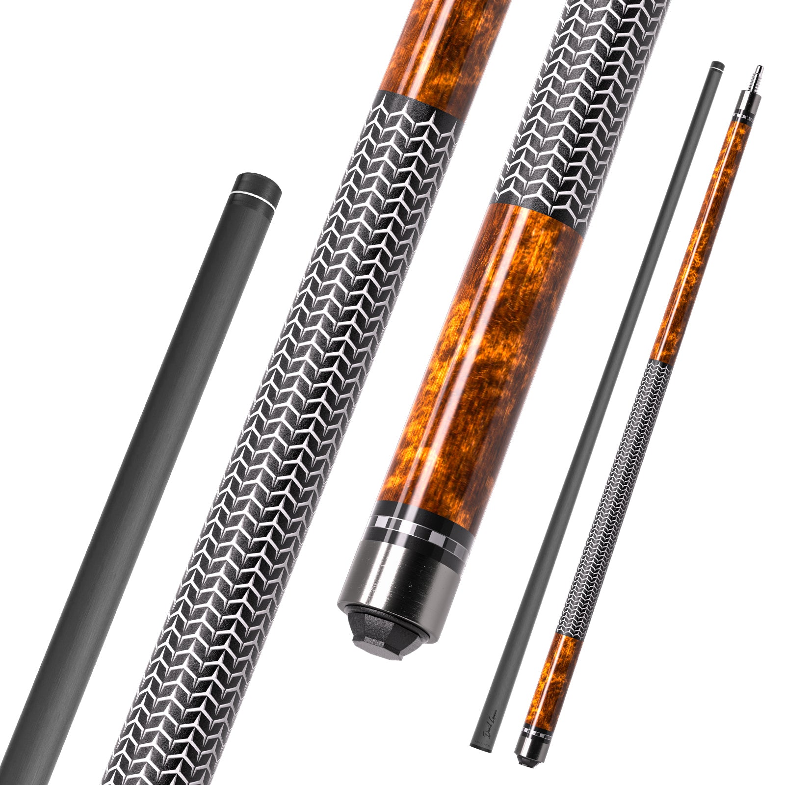 DAVID LOMAN High quality products designed with advanced snake pattern series carbon fiber pool cue