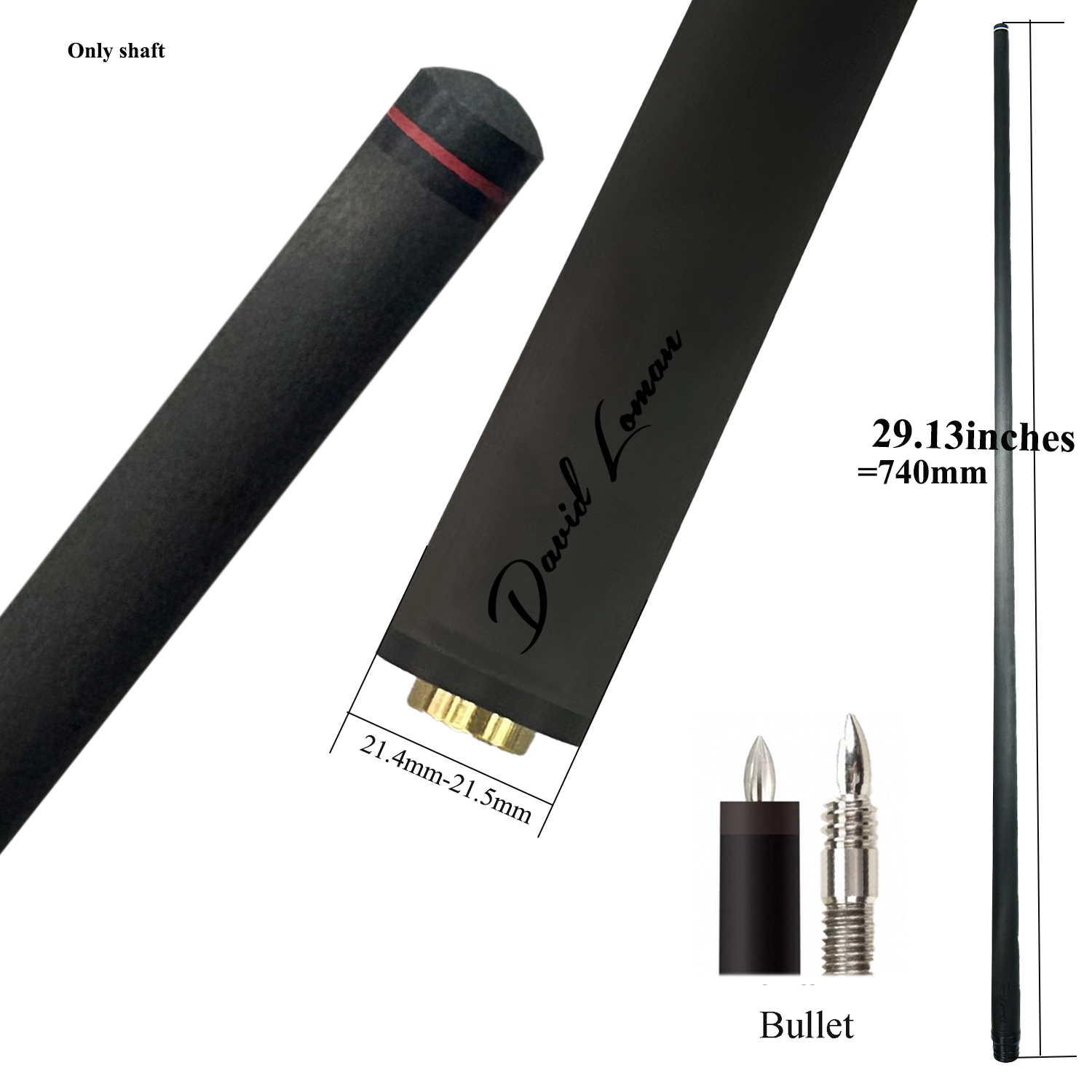 13MM Punch/Break Carbon Fiber Cue Shaft 13mm 29.13inches specifically Designed for Powerful Hitting During Kickoff