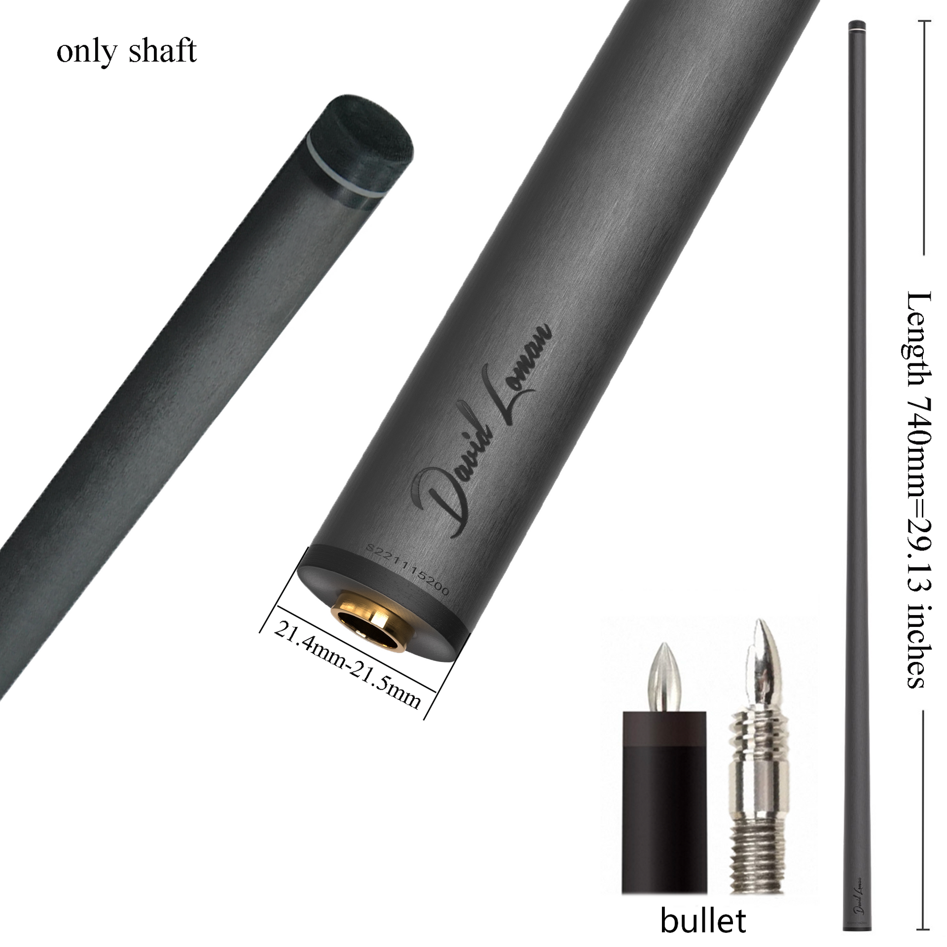 Daniel Lemons デビッドローマン 12.5 mm First Generation Version Cue Shaft – DAVID LOMAN BILLIARD CUES
